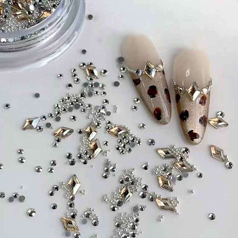 Transparent Rhombic Rhinestones #01 Nail Art No Brand 