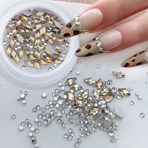 Transparent Rhombic Rhinestones #01 Nail Art No Brand 