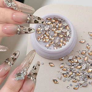 Transparent Rhombic Rhinestones #01 Nail Art No Brand 