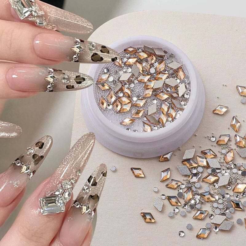 Transparent Rhombic Rhinestones #01 Nail Art No Brand 