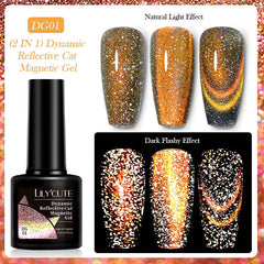 Dynamic Reflective Cat Magnetic Gel DG01 7ml Gel Nail Polish LILYCUTE 