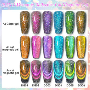 Dynamic Reflective Cat Magnetic Gel DG06 7ml Gel Nail Polish LILYCUTE 