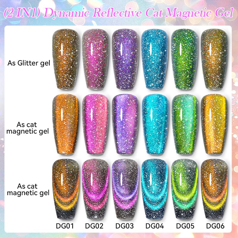 Dynamic Reflective Cat Magnetic Gel DG06 7ml Gel Nail Polish LILYCUTE 