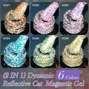 Dynamic Reflective Cat Magnetic Gel DG06 7ml Gel Nail Polish LILYCUTE 