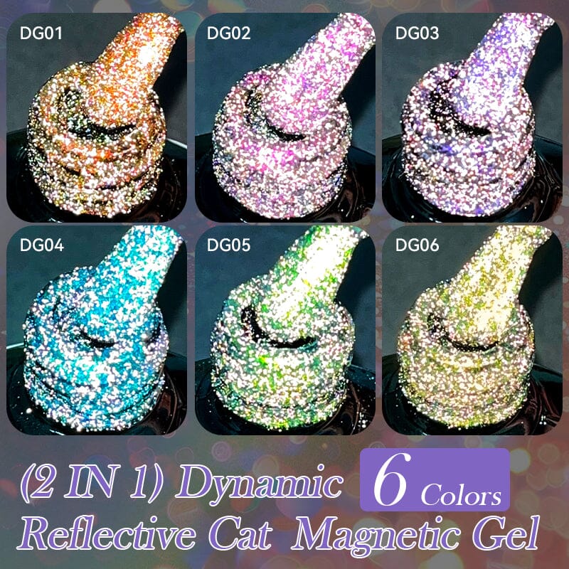 Dynamic Reflective Cat Magnetic Gel DG06 7ml Gel Nail Polish LILYCUTE 