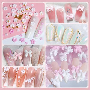 Heart Flowers #03 Nail Decoration in Wheel Nail Art No Brand 