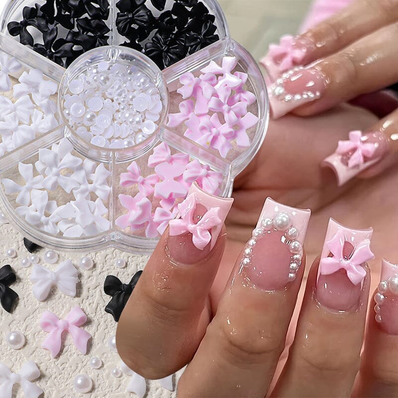 Resin Bowknot #02 Nail Decoration in Wheel Nail Art No Brand 