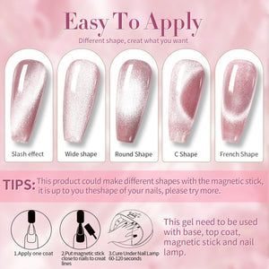 6 Colors Jelly Pink Cat Magnetic Gel Polish Set 7ml Gel Nail Polish BORN PRETTY 