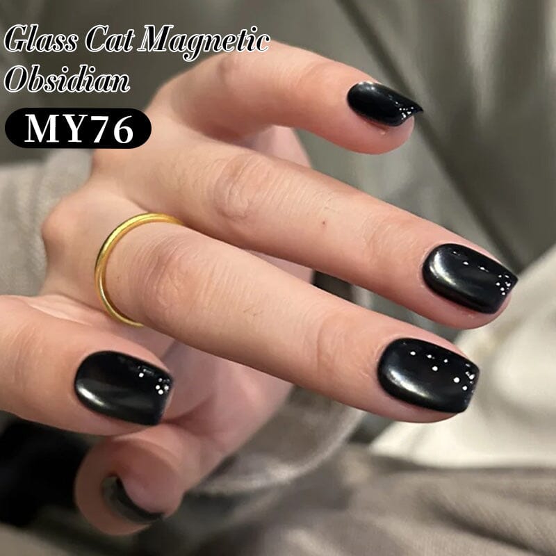 Black Glass Cat Magnetic Gel Polish 10ml Gel Nail Polish BORN PRETTY MY76 