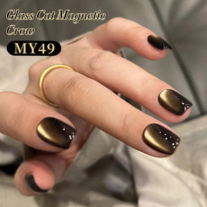 Black Glass Cat Magnetic Gel Polish MY49 Crow 10ml Gel Nail Polish BORN PRETTY 
