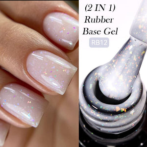 2 in 1 Rubber Base Gel RB12 7ml Base & Top Coat LILYCUTE 