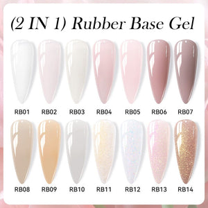 2 in 1 Rubber Base Gel RB02 7ml Base & Top Coat LILYCUTE 