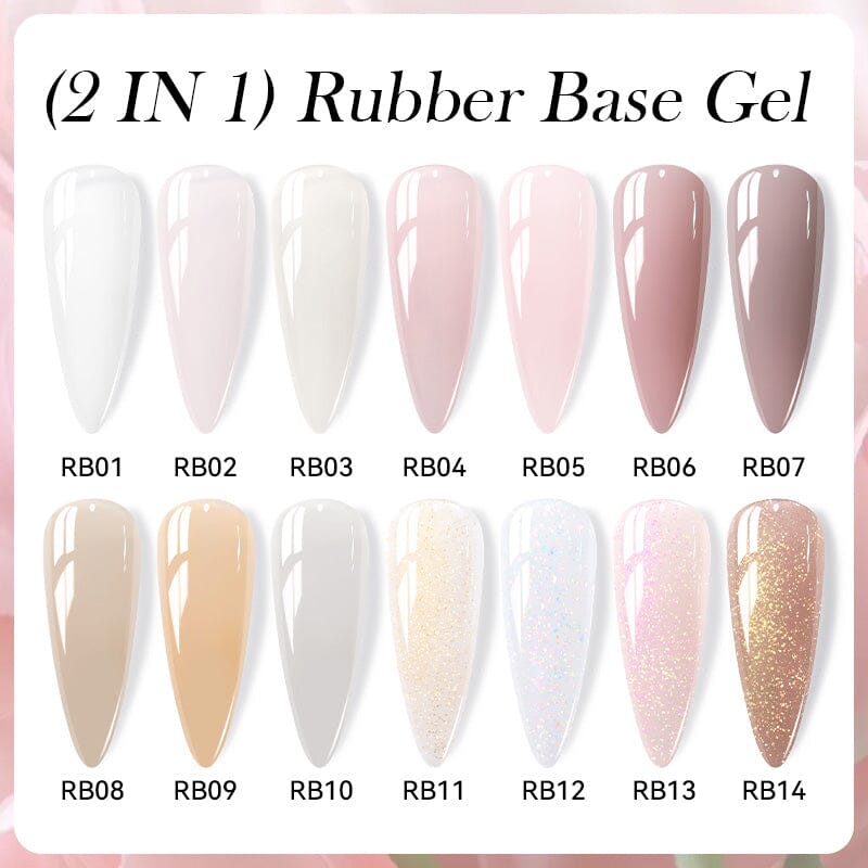 2 in 1 Rubber Base Gel RB02 7ml Base & Top Coat LILYCUTE 