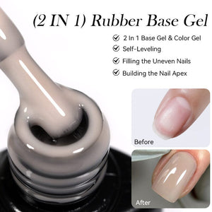 2 in 1 Rubber Base Gel RB04 7ml Base & Top Coat LILYCUTE 