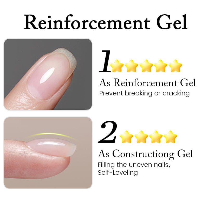 Peel Off Base Gel, Reinforcement Gel, Watercolor Nail Gel 7ml Base & Top Coat LILYCUTE 