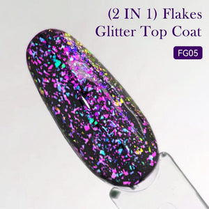 Flakes Glitter Top Coat FG03 7ml Base & Top Coat LILYCUTE 