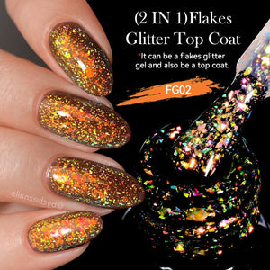 Flakes Glitter Top Coat FG03 7ml Base & Top Coat LILYCUTE 