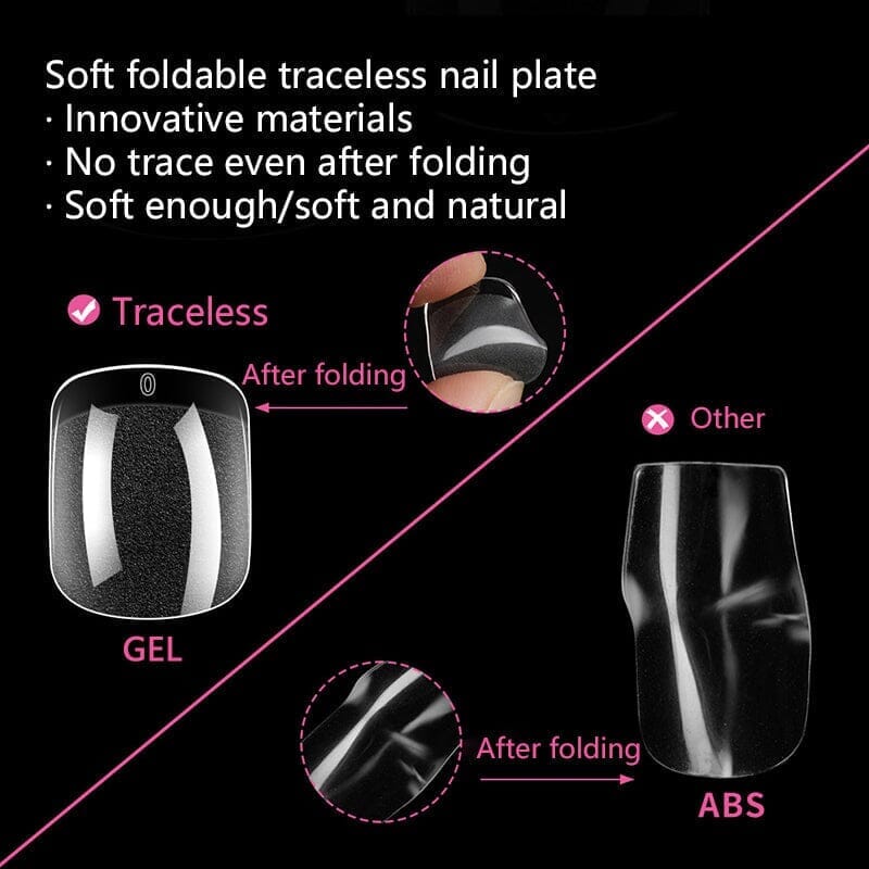 240pcs Square Round Semi-Matte False Nail Tips Nail Tips No Brand 