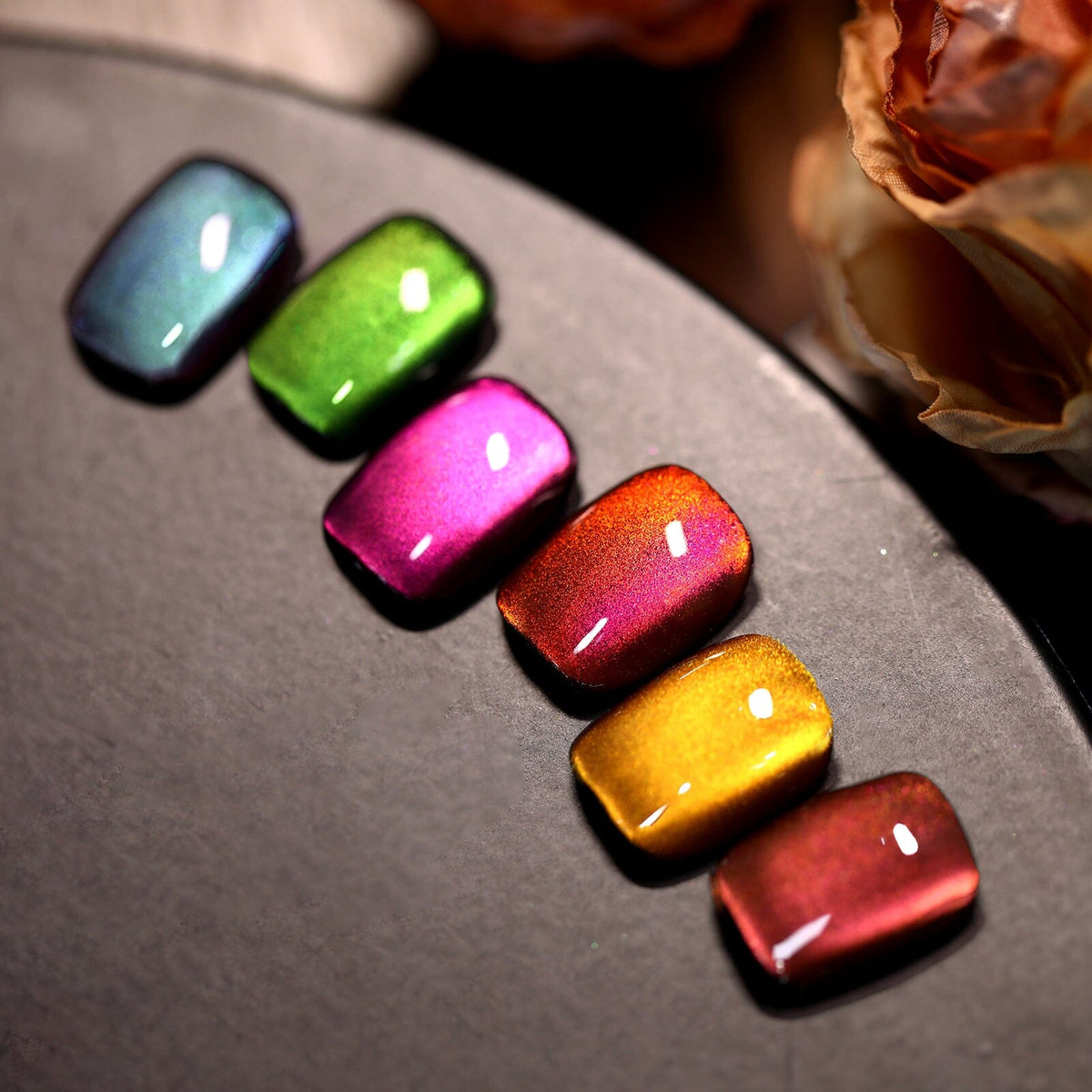6 Colors Colored Cat Magnetic Gel Polish Set M34 Firefly 7ml Gel Nail Polish BORN PRETTY 