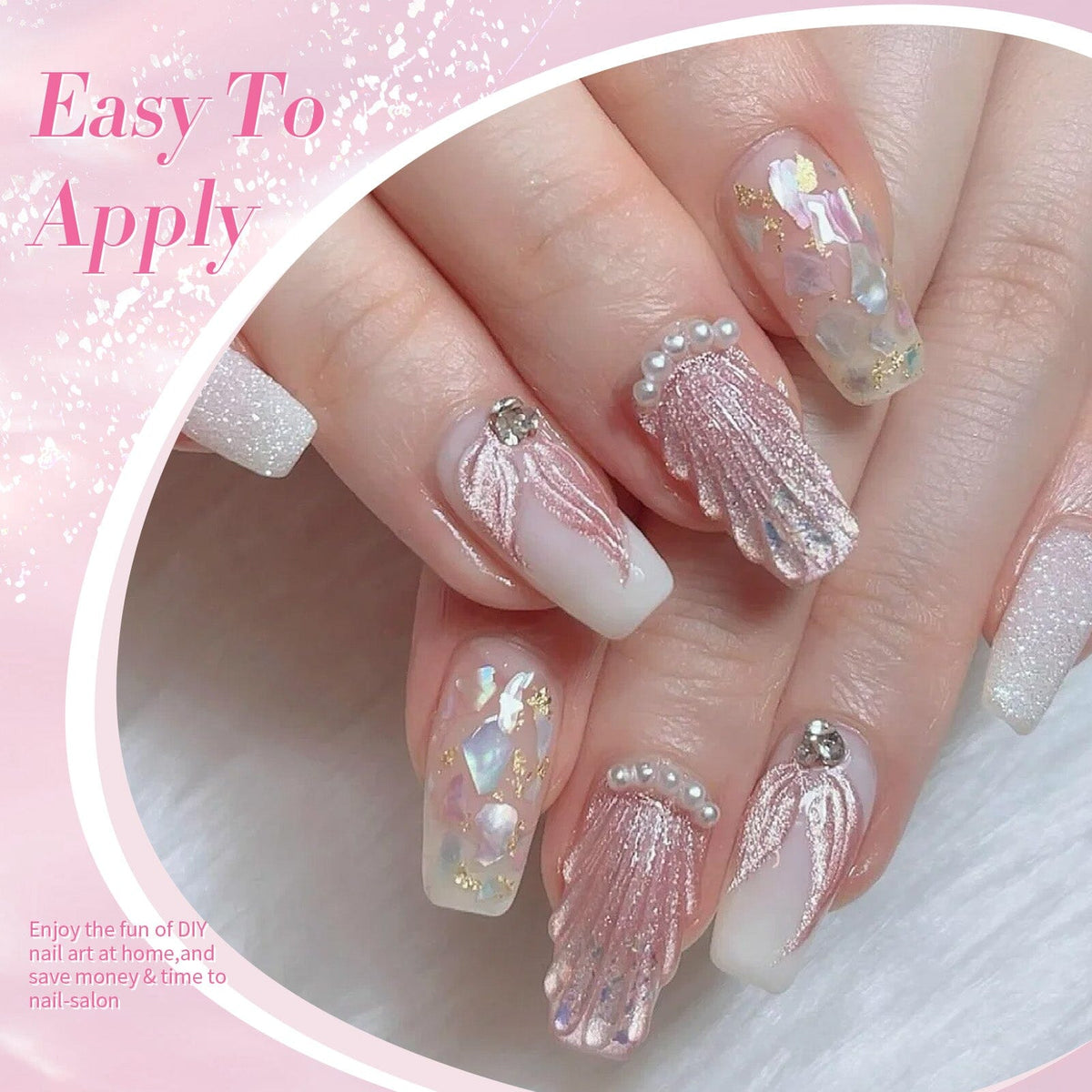 6 Colors Pearl Thread Swirl Gel Polish Set T02 Nebulas 7ml Gel Nail Polish BORN PRETTY 