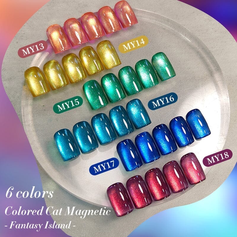 Colored Cat Magnetic Gel MY18 Fantasy Island 10ml Gel Nail Polish BORN PRETTY 