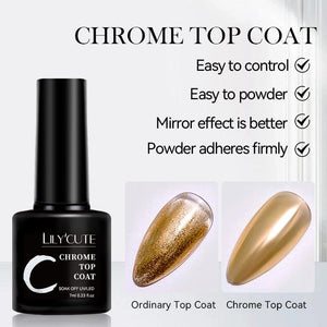 Chrome Top Coat 7ml Gel Nail Polish LILYCUTE 