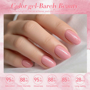6 Colors Pink Gel Polish Set S01 Barely Beauty 7ml Gel Nail Polish BORN PRETTY 