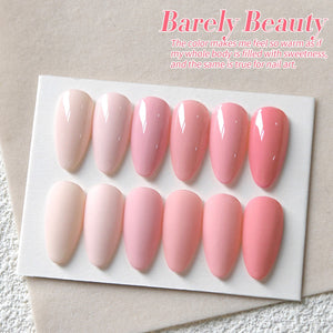 6 Colors Pink Gel Polish Set S01 Barely Beauty 7ml Gel Nail Polish BORN PRETTY 