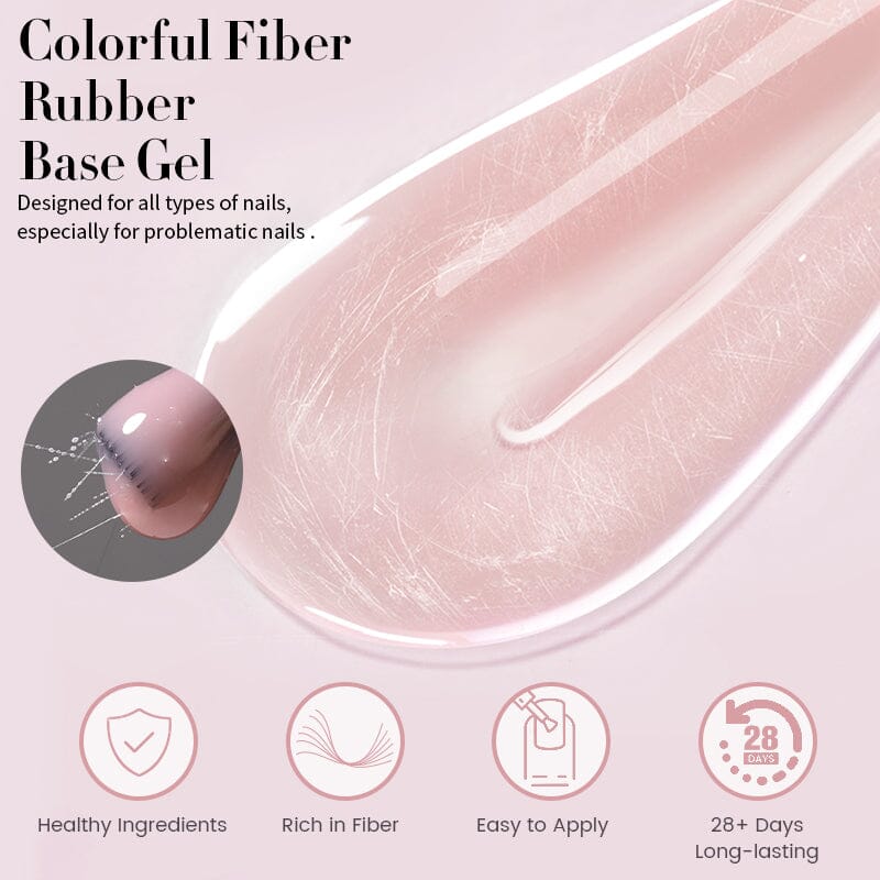 Colorful Fiber Rubber Base Gel CF01 7ml Base & Top Coat UR SUGAR 