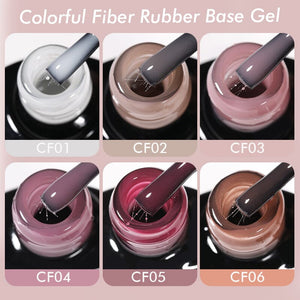 Colorful Fiber Rubber Base Gel CF02 7ml Base & Top Coat UR SUGAR 