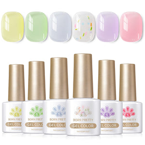 6 Colors Jelly Gel Polish Set 7ml Gel Nail Polish BORN PRETTY 
