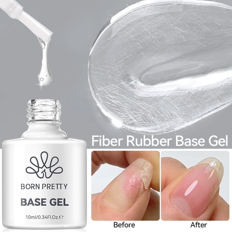 Fiber Rubber Base Gel 10ml Gel Nail Polish BORN PRETTY 