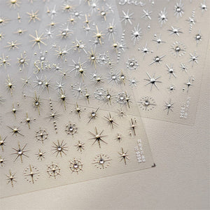 Glitter Starlight Rhinestones 3D Nail Stickers Nail Sticker No Brand 