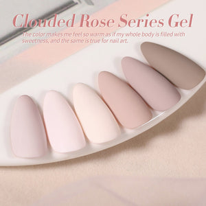 6 Colors Gel Polish Set S04 Clouded Rose 7ml Gel Nail Polish BORN PRETTY 