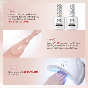 6 Colors Gel Polish Set S04 Clouded Rose 7ml Gel Nail Polish BORN PRETTY 