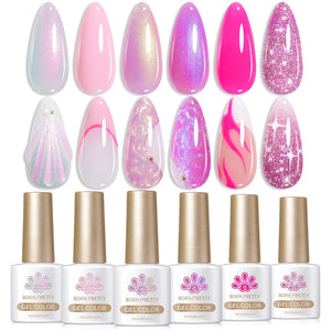 6 Colors Gel Polish Set S05 Neon Fizz 7ml Gel Nail Polish BORN PRETTY 