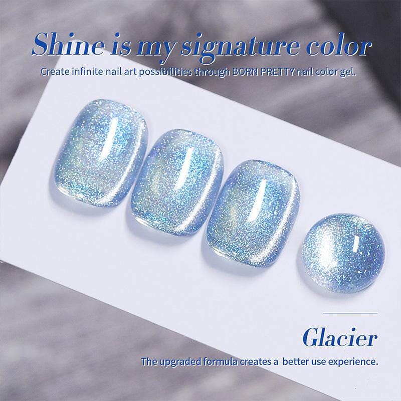 Crystal Cat Magnetic Gel MY37 Glacier 10ml Gel Nail Polish BORN PRETTY 
