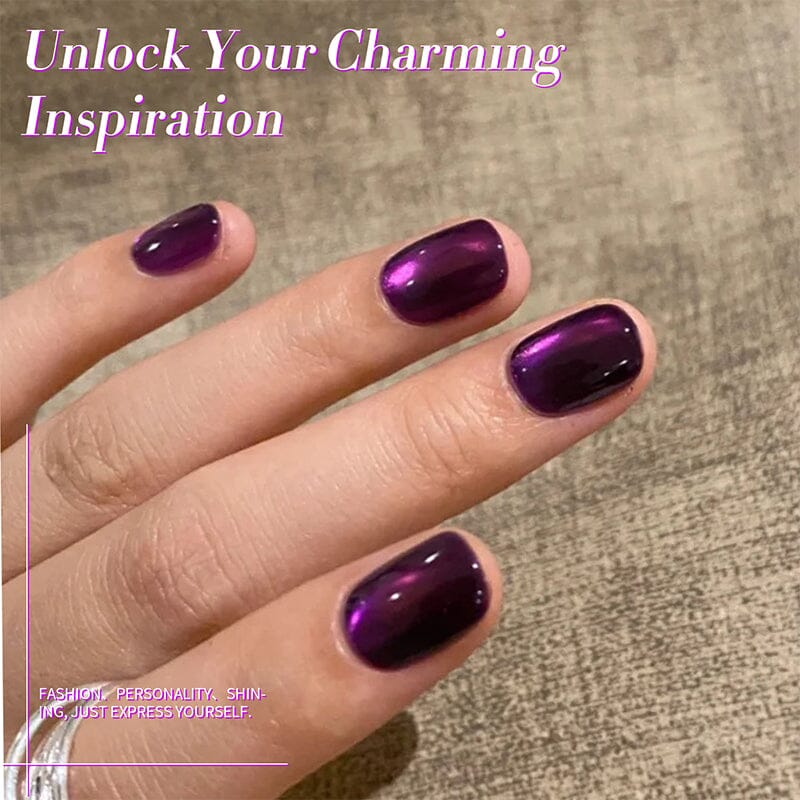 Purple Cat Magnetic Gel Polish MY43 Blackish Purple 10ml Gel Nail Polish BORN PRETTY 