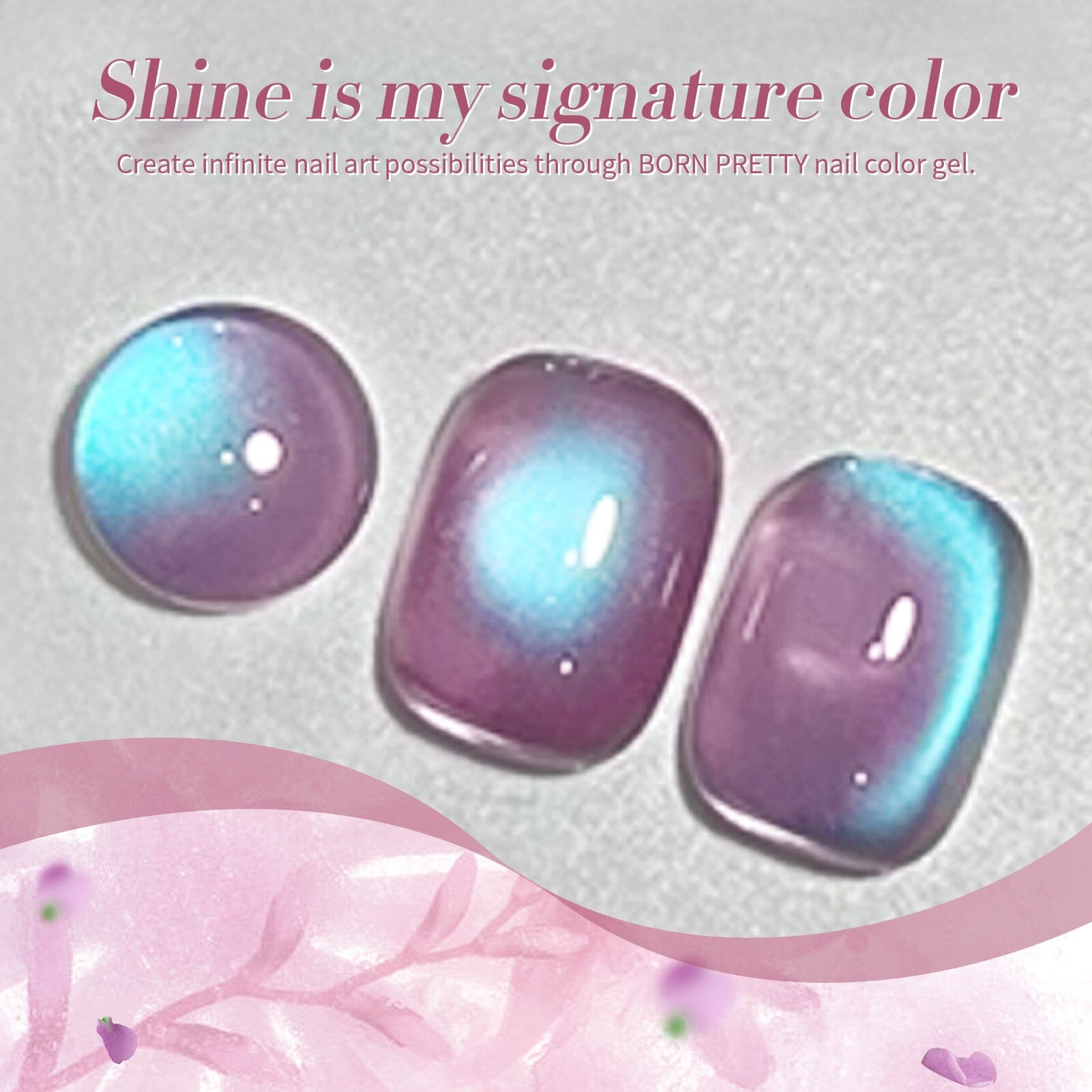 Pink Cat Magnetic Gel Polish MY46 Hyacinth 15ml Gel Nail Polish BORN PRETTY 