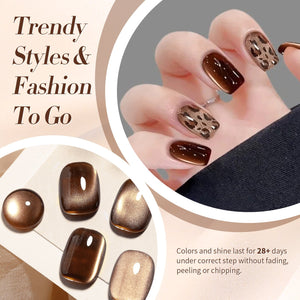 Brown Water Light Cat Magnetic Gel Polish AW03 15ml Gel Nail Polish BORN PRETTY 