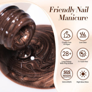Brown Water Light Cat Magnetic Gel Polish AW03 15ml Gel Nail Polish BORN PRETTY 