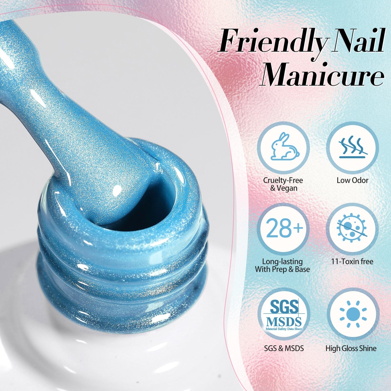 6 Colors Glass Cat Magnetic Gel Polish Set M06 Freedom Land 7ml Gel Nail Polish BORN PRETTY 