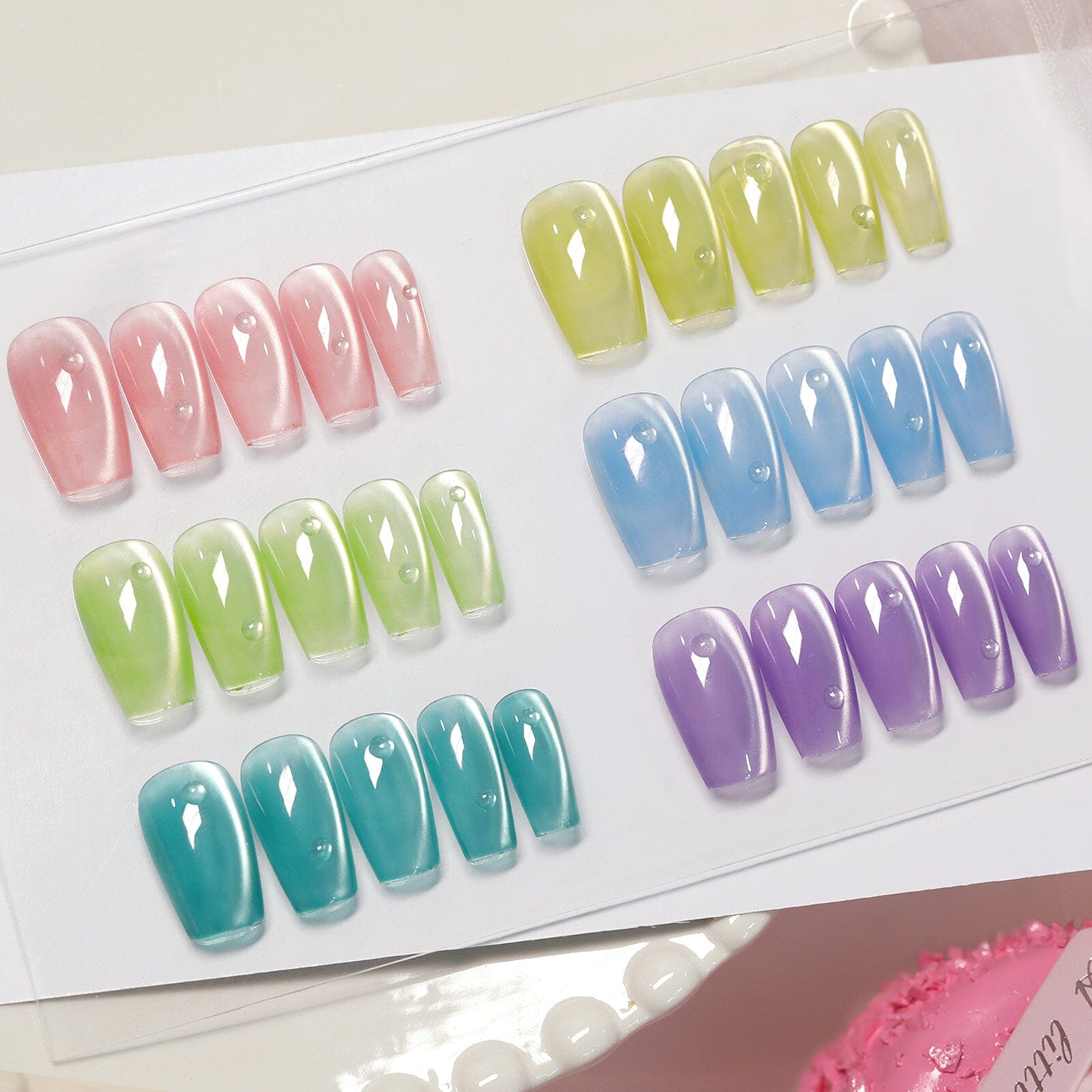 6 Colors Glass Cat Magnetic Gel M06 Freedom Land 7ml Gel Nail Polish BORN PRETTY 