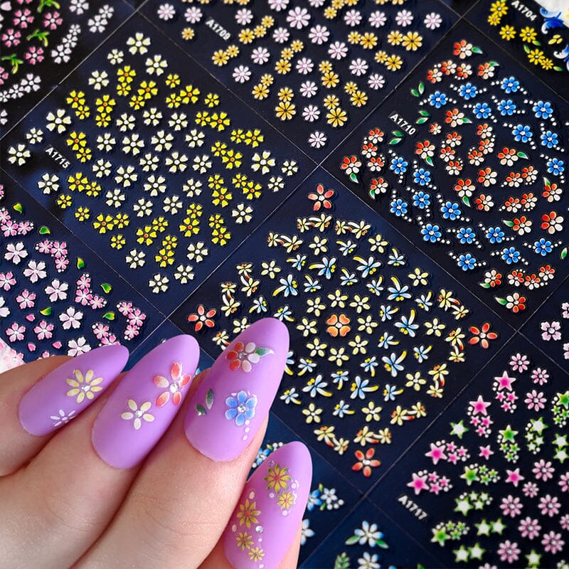 30pcs Flowers 3D Nail Stickers NLS003 Nail Art No Brand 