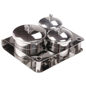 3pcs Powder Liquid Cup Set Stainless Steel Manicure Container Cup Tools & Accessories No Brand 