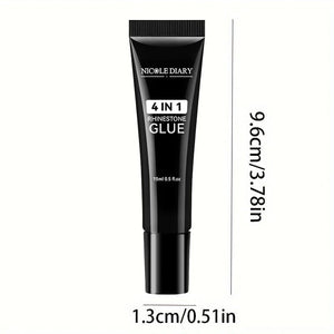 4 In 1 Rhinestone Glue 15ml Gel Nail Polish NICOLE DIARY 