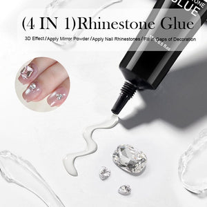4 In 1 Rhinestone Glue 15ml Gel Nail Polish NICOLE DIARY 