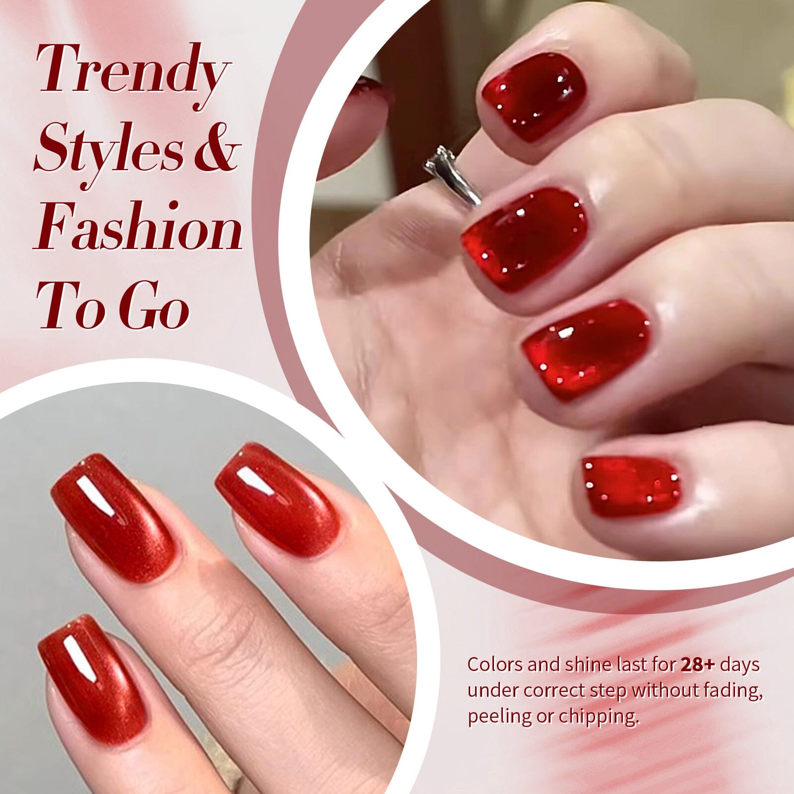 Red Glass Cat Magnetic Gel Polish MY249 Artisan 15ml Gel Nail Polish BORN PRETTY 