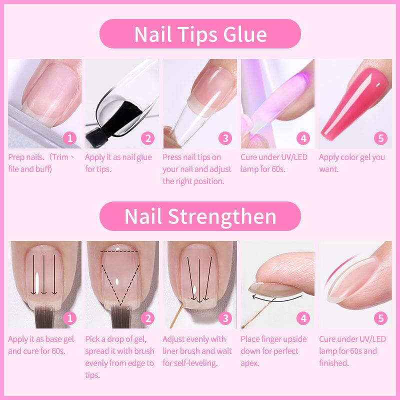 6 in 1 Nail Glue Gel 15ml Gel Nail Polish BORN PRETTY 