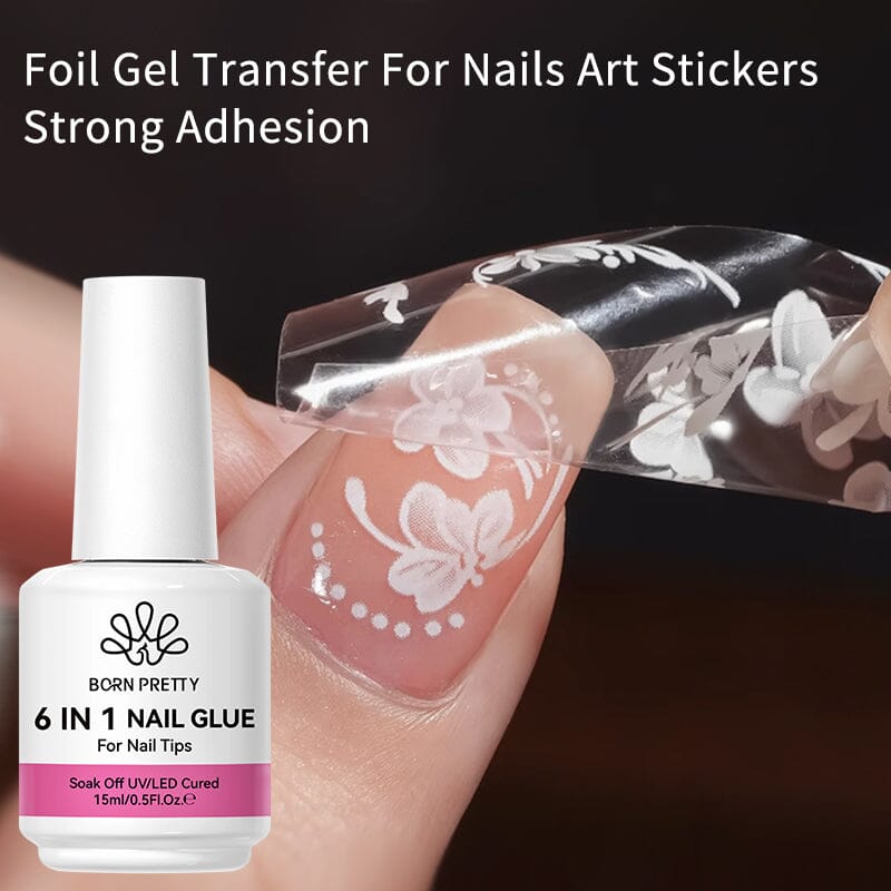6 in 1 Nail Glue Gel 15ml Gel Nail Polish BORN PRETTY 